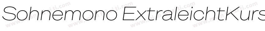 Sohnemono ExtraleichtKursiv字体转换